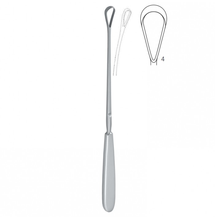 Curette uterine Sims malleable sharp Fig.4/11mm, 255mm