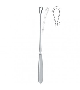 Curette uterine Sims malleable sharp Fig.3/9mm, 255mm