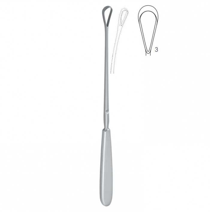 Curette uterine Sims malleable sharp Fig.3/9mm, 255mm