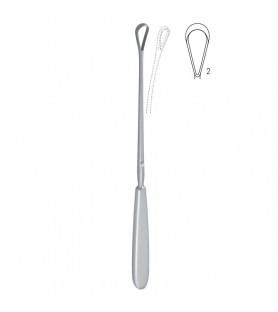 Curette uterine Sims malleable sharp Fig.2/8mm, 255mm