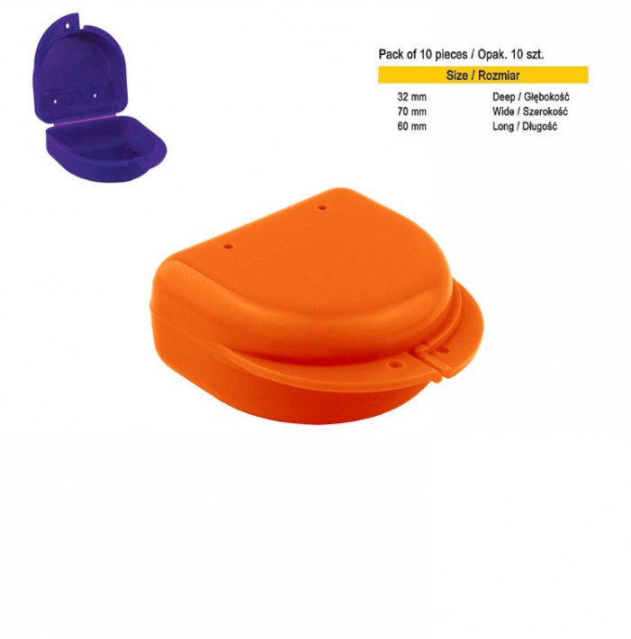 Retainer cases classic midi orange 32 x 70 x 60mm (Pack of 10 pieces)
