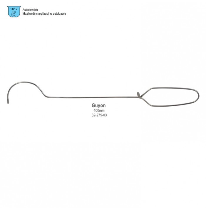 Guyon catheter guide introducer curved 4.0mm, 400mm