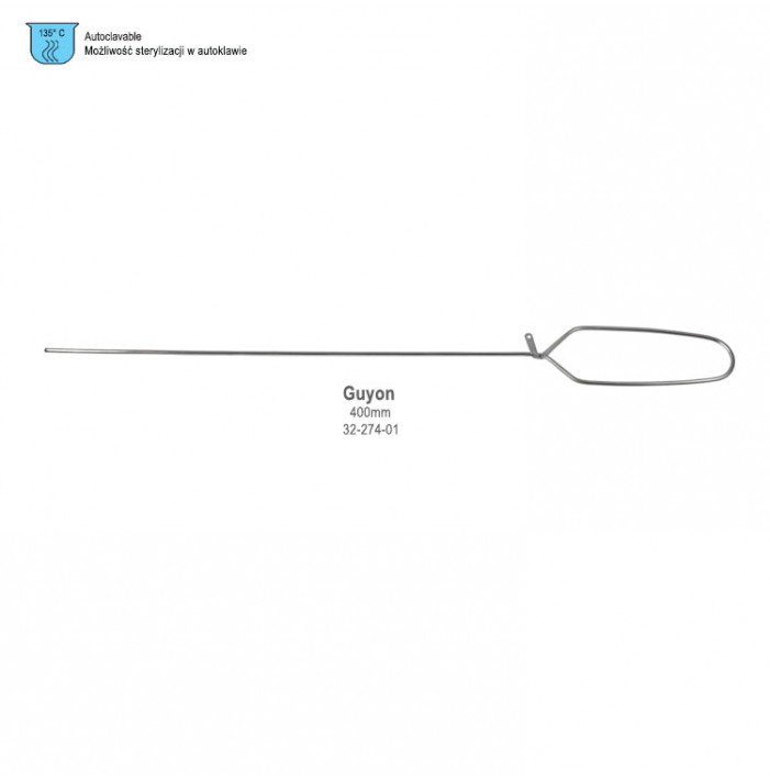 Guyon catheter guide introducer straight 2.5mm, 430mm