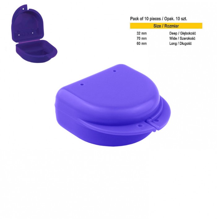 Retainer cases classic midi purple 32 x 70 x 60mm (Pack of 10 pieces)