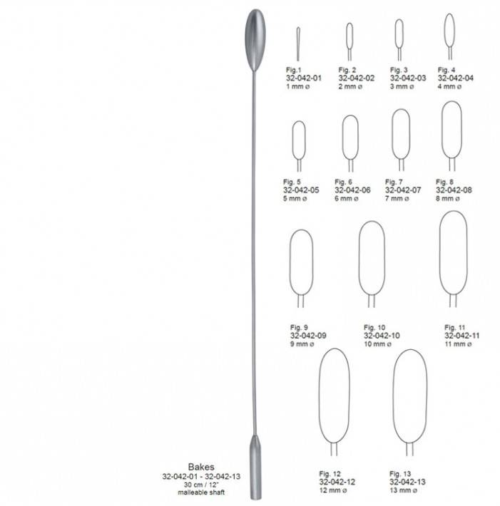 Bakes gall duct dilators 12mm/300mm fig.12