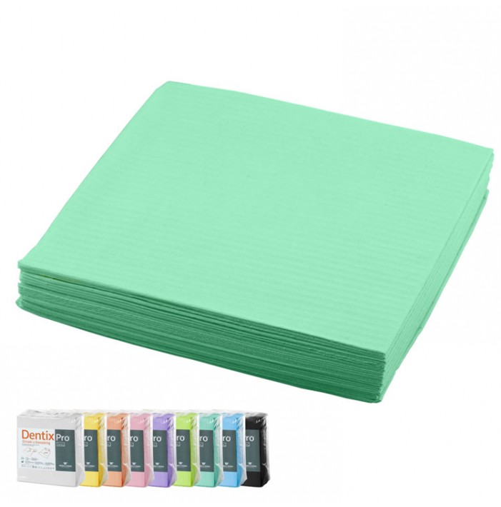 Dental Bibs, 3-ply, 38 x 49 cm green (Pack of 50 pieces)