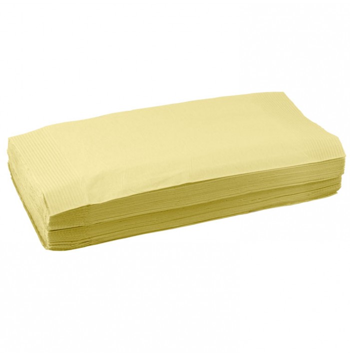 Dental bibs 2-ply paper with pocket 38cm x 48cm yellow (Pack of 50 pieces)