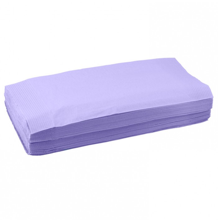 Dental bibs 2-ply paper with pocket 38cm x 48cm violet (Pack of 50 pieces)