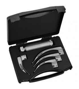 Laryngoscope detacheable fiber optic McIntosh set blades fig. 1 to 4 + Midi handle