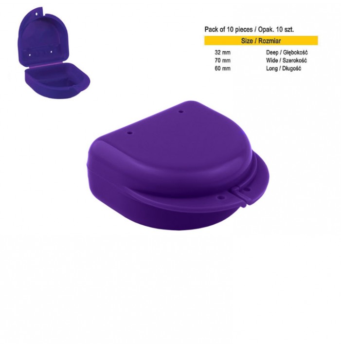 Retainer cases classic midi violet 32 x 70 x 60mm (Pack of 10 pieces)