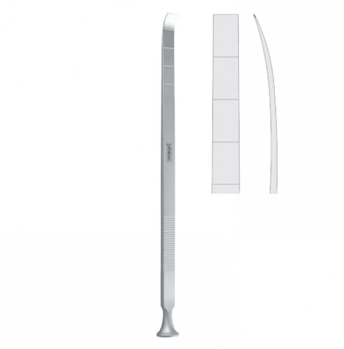 Osteotome maxillo facial Epker less curved 8mm, 180mm