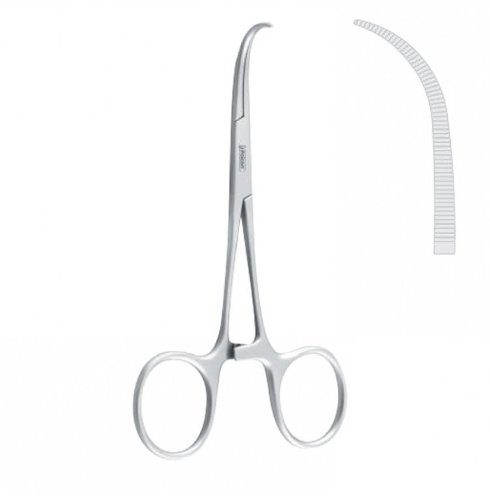 Forceps wire grasping Obwegeser fig.2 curved 160mm