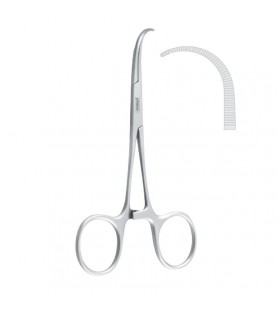 Forceps wire grasping Obwegeser fig.1 curved 130mm