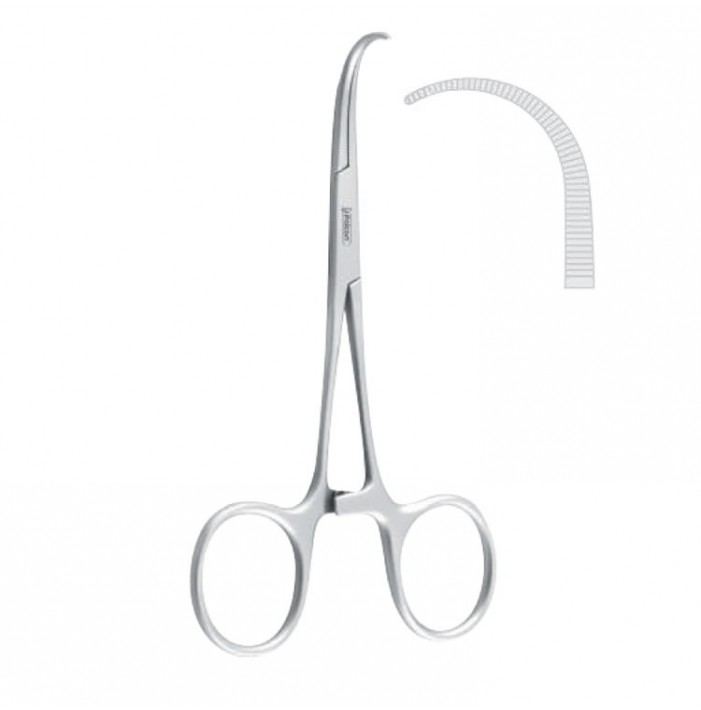 Forceps wire grasping Obwegeser fig.1 curved 130mm