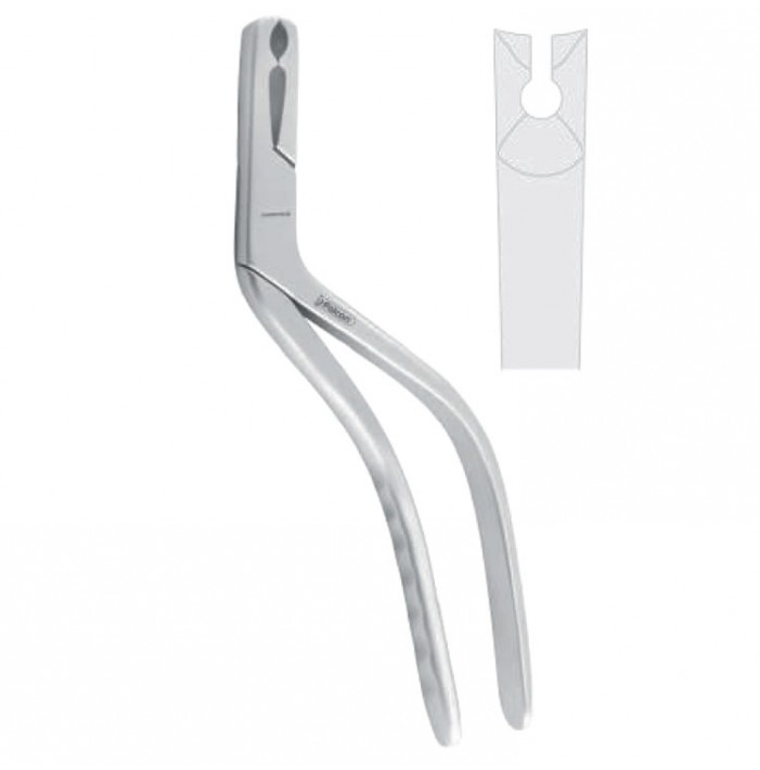 Forceps mandible Rowe-Harrison with suture slot 200mm