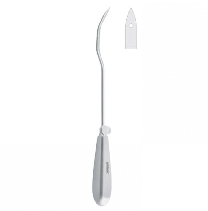 Awl zygomatic arch Rowe with finger-rest 250mm
