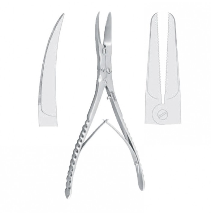 Scissors nasal ridge cutting Obwegeser more curved 215mm
