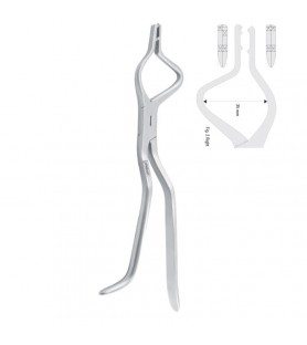Forceps disimpaction Tessier adult right 230mm