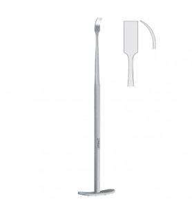 Osteotome maxillo facial Dunn-Dautrey strongly curved 4mm, 170mm