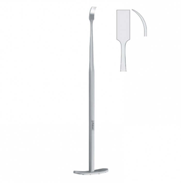 Osteotome maxillo facial Dunn-Dautrey strongly curved 4mm, 170mm