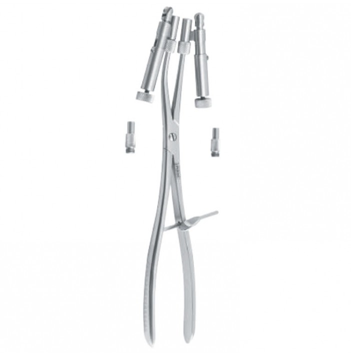 Forceps bone reduction Spiessl rollers only 80 mm (pair)
