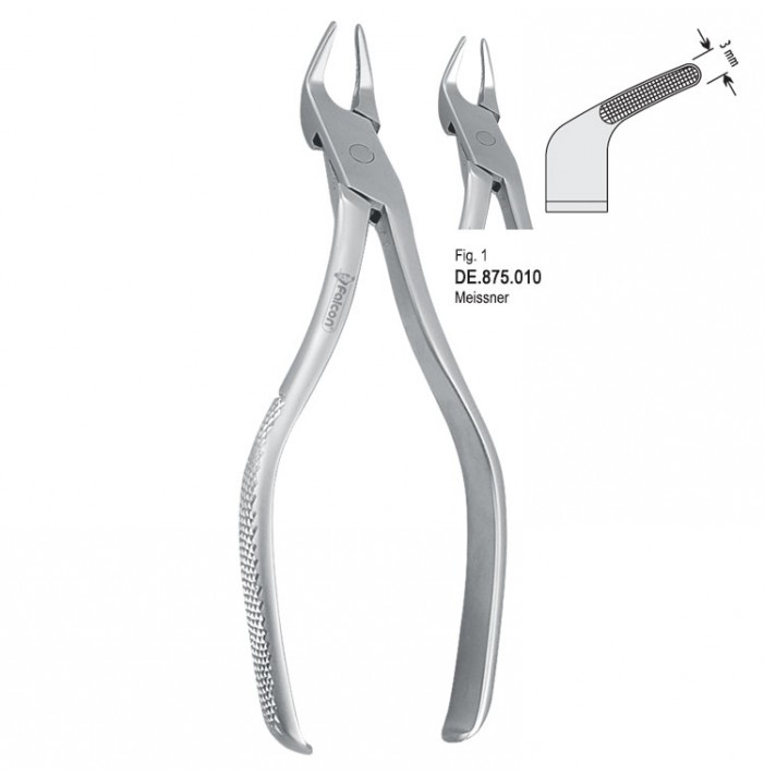 Extracting forceps Meissner fig. 1