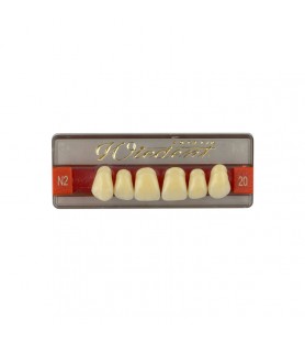 Estetic zęby akrylowe przednie górne fason 20, kolor N2, 6 szt.