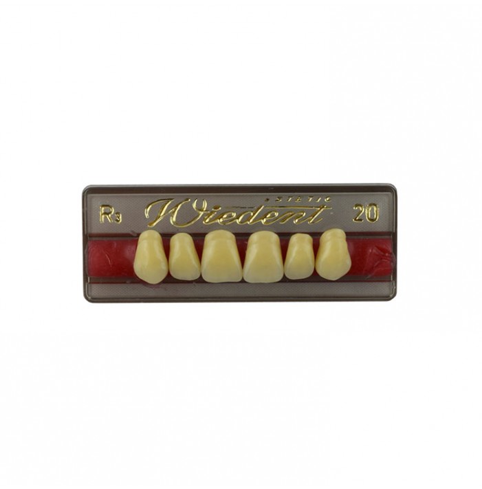 Estetic zęby akrylowe przednie górne fason 20, kolor R3, 6 szt.