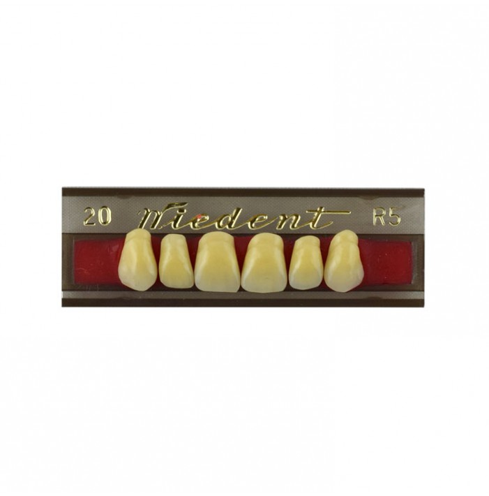 Estetic zęby akrylowe przednie górne fason 20, kolor R5, 6 szt.
