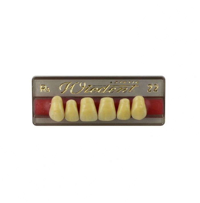 Estetic zęby akrylowe przednie górne fason 22, kolor R5, 6 szt.