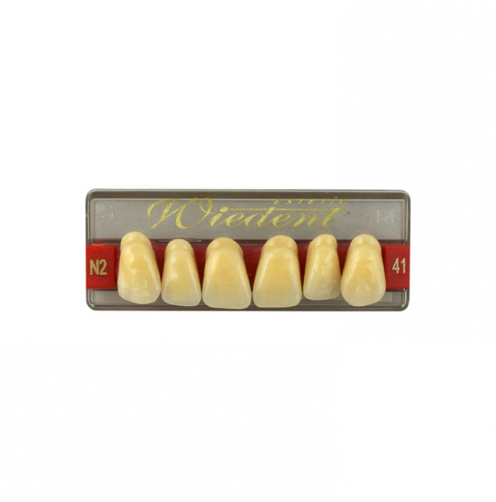 Estetic zęby akrylowe przednie górne fason 41, kolor N2, 6 szt.