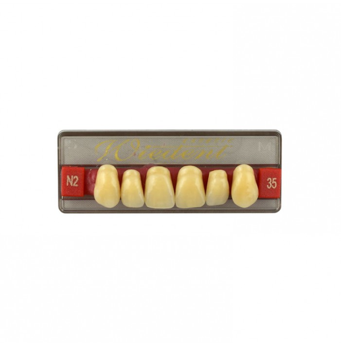 Estetic zęby akrylowe przednie górne fason 35, kolor N2, 6 szt.