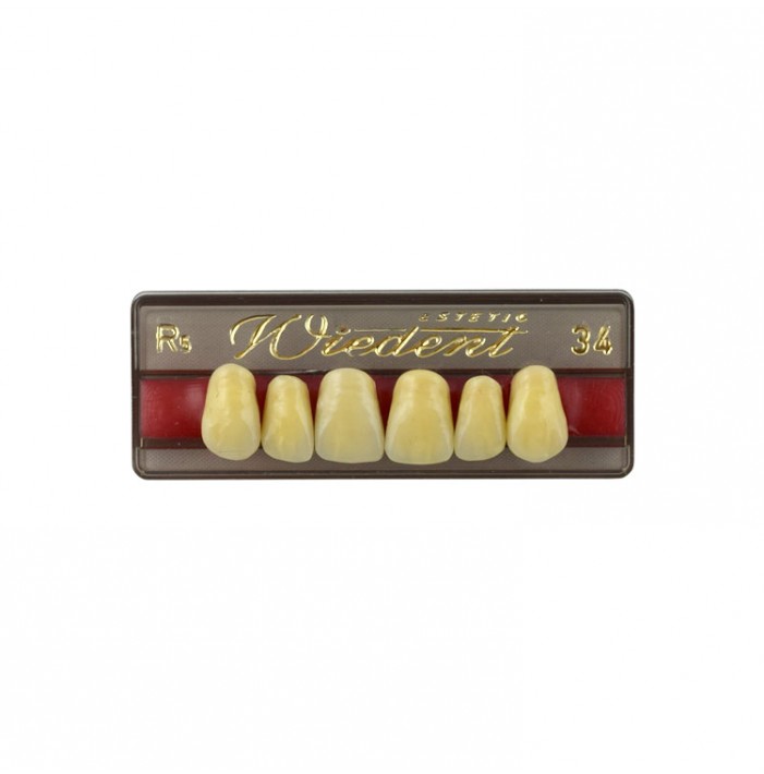Estetic zęby akrylowe przednie górne fason 34, kolor R5, 6 szt.