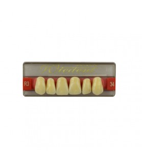 Estetic zęby akrylowe przednie górne fason 34, kolor R3, 6 szt.
