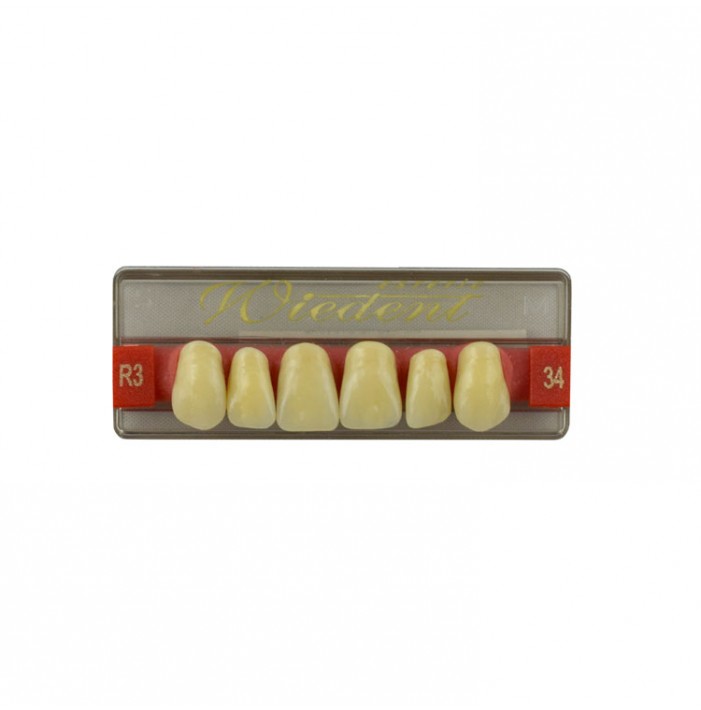 Estetic zęby akrylowe przednie górne fason 34, kolor R3, 6 szt.