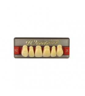 Estetic zęby akrylowe przednie górne fason 25, kolor N2, 6 szt.