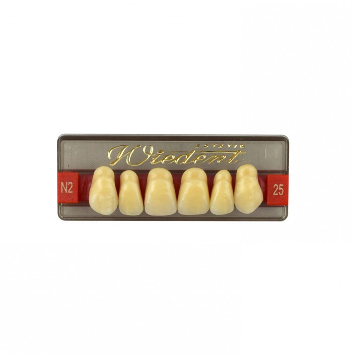 Estetic zęby akrylowe przednie górne fason 25, kolor N2, 6 szt.