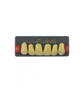 Estetic zęby akrylowe przednie górne fason 27, kolor R5, 6 szt.