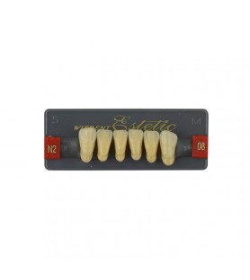 Estetic zęby akrylowe przednie dolne fason 08, kolor N2, 6 szt.