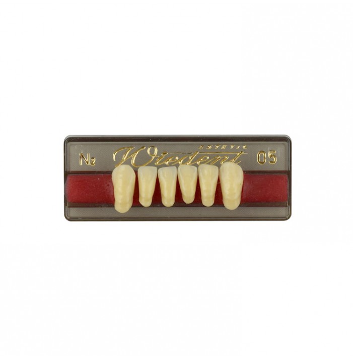 Estetic zęby akrylowe przednie dolne fason 05, kolor N2, 6 szt.