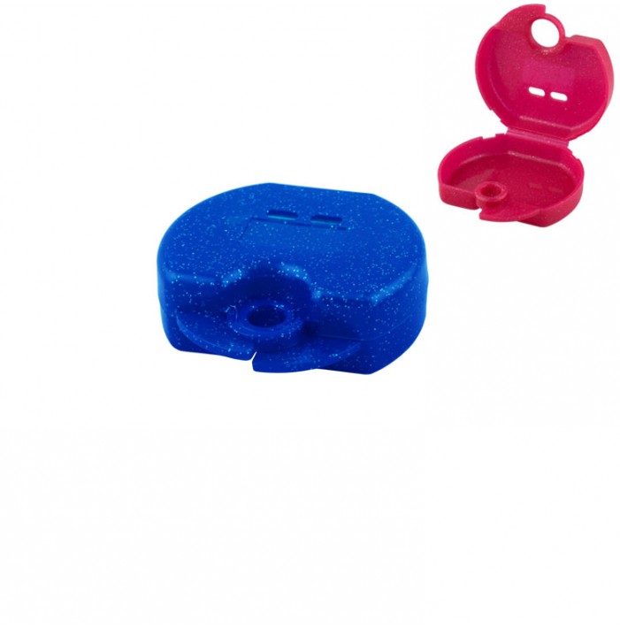 Retainer cases Euro mini tropical blue, 31 x 76 x 64mm (Pack of 10 pieces)