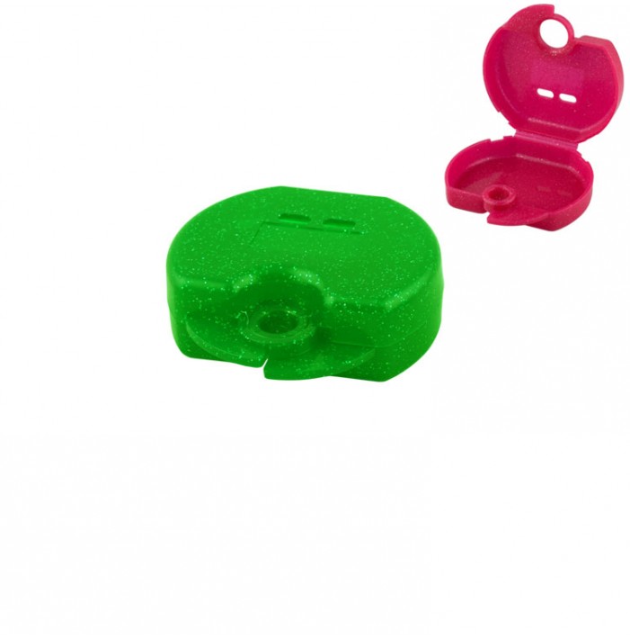 Retainer cases Euro mini tropical green, 31 x 76 x 64mm (Pack of 10 pieces)