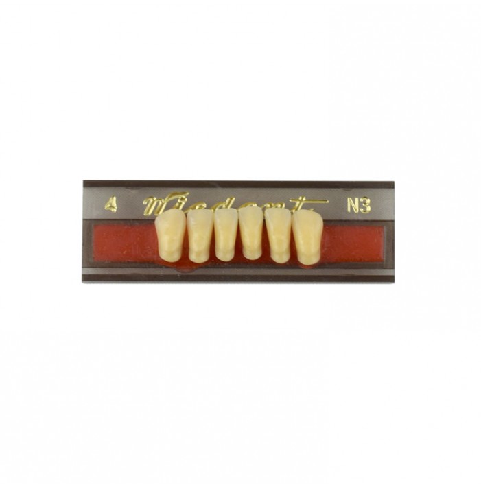 Estetic zęby akrylowe przednie dolne 04, kolor N3, 6 szt.