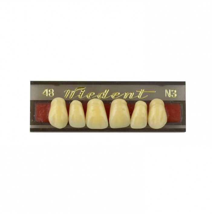 Estetic zęby akrylowe  przednie górne 48, kolor N3, 6 szt.