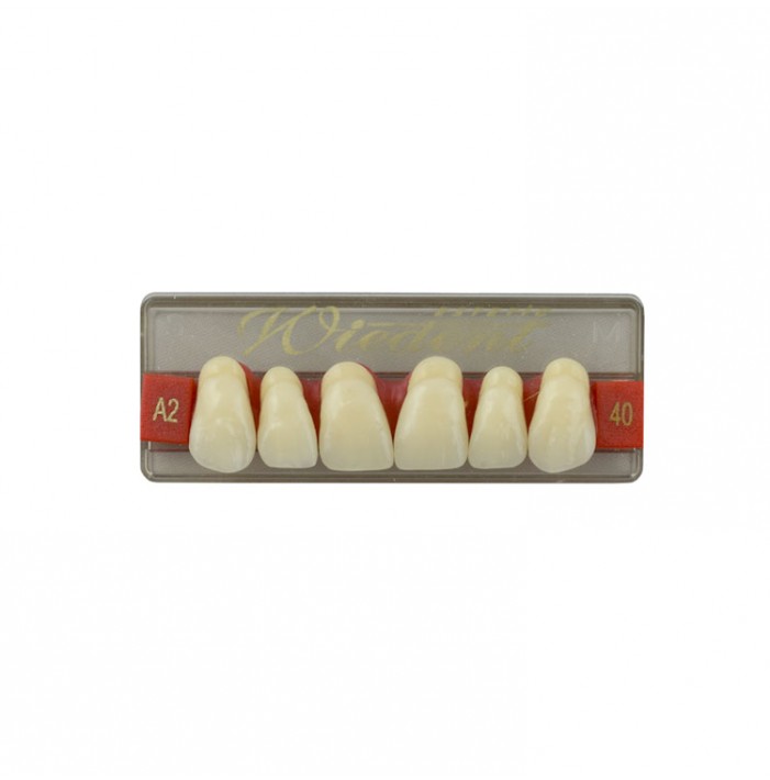 Estetic zęby akrylowe  przednie górne 40, kolor A2, 6 szt.