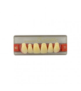 Estetic zęby akrylowe  przednie górne 33, kolor N3, 6 szt.