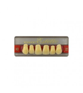 Estetic zęby akrylowe  przednie górne 22, kolor N3, 6 szt.