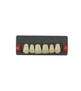 Estetic zęby akrylowe  przednie górne 22, kolor A1, 6 szt.