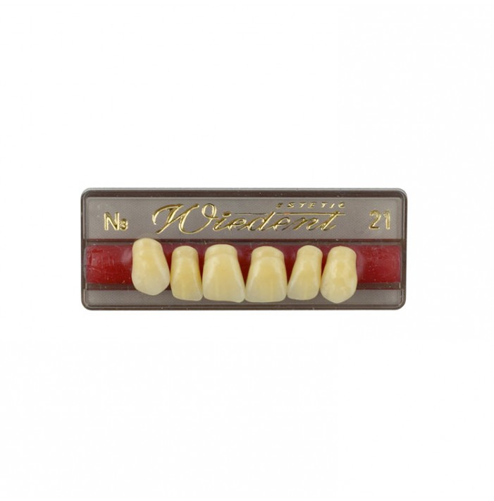 Estetic zęby akrylowe  przednie górne 21, kolor N3, 6 szt.