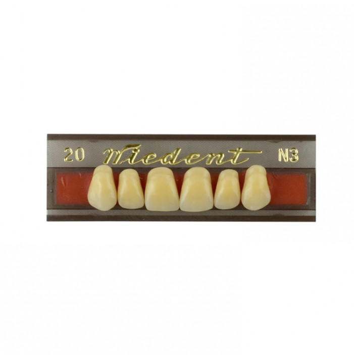 Estetic zęby akrylowe  przednie górne 20, kolor N3, 6 szt.